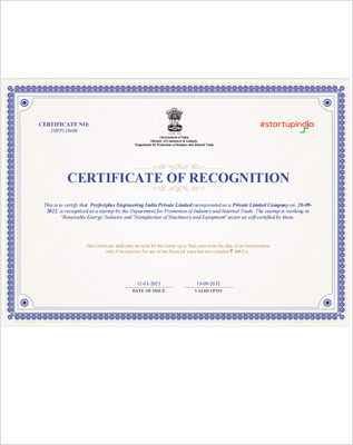 STARTUP INDIA CERTIFICATE